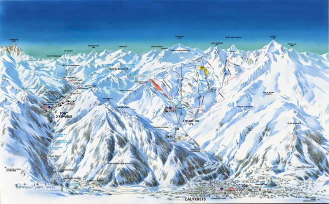 plan des pistes Cauterets