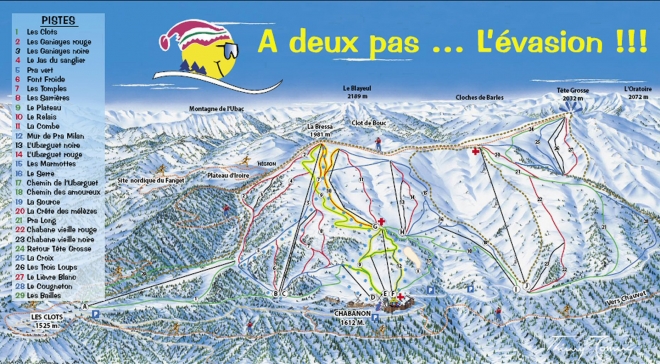 plan des pistes Chabanon