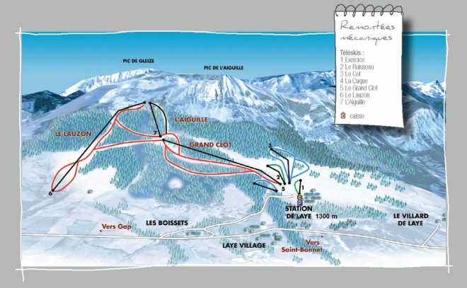 plan des pistes Laye