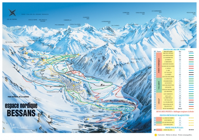 plan des pistes Bessans