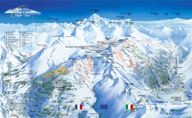 plan des pistes La Thuile