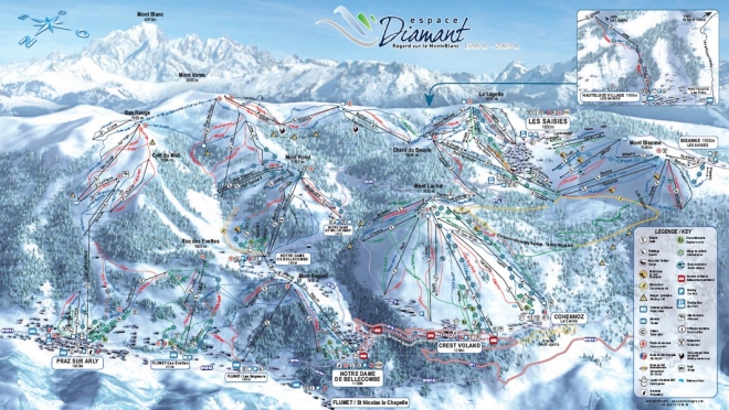 plan des pistes Praz-sur-Arly