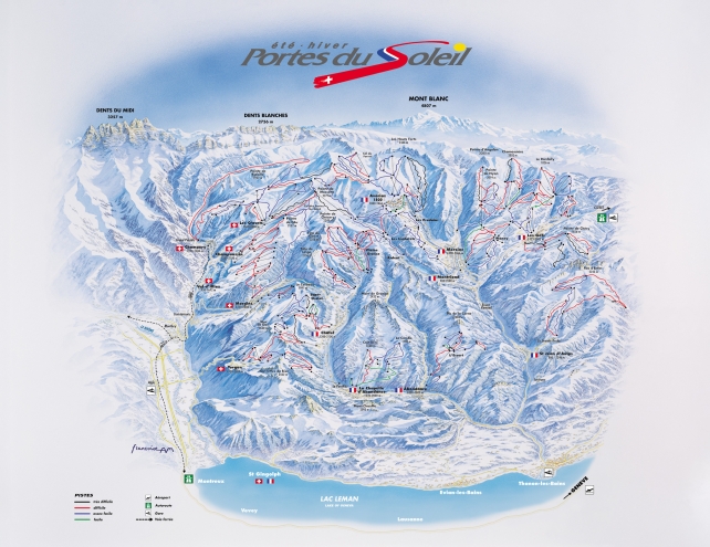 plan des pistes Les Portes du Soleil