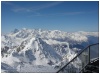 Vue sur le massif du Mont-Blanc, depuis le Mt Fort