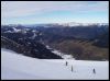 Vu du bas de crintiaux, la clusaz au fond.