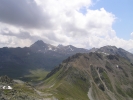 Le col de Cou depuis le sommet du Mont Noble, qui relie Val d'Hérens et Vallon de Réchy