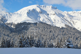 Neige de rêve face au Mont-Blanc