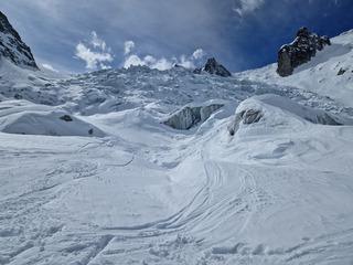 La vallée blanche, noir de monde 