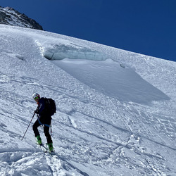 Magie des glaciers; L'aiguille de Péclet nous a comblés