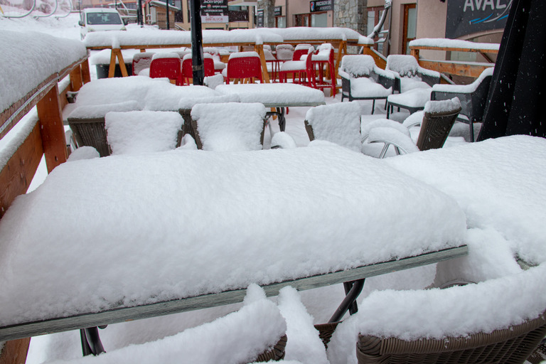 Chute de neige à Valmeinier