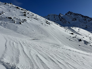 Belle journée, neige ventée 