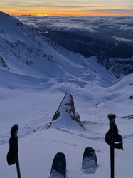 Sunset sur Prapoutel après la tempête de sud-ouest