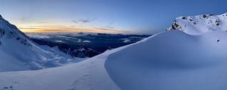 Sunset sur Prapoutel après la tempête de sud-ouest