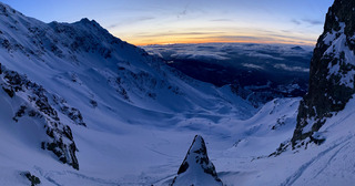 Sunset sur Prapoutel après la tempête de sud-ouest