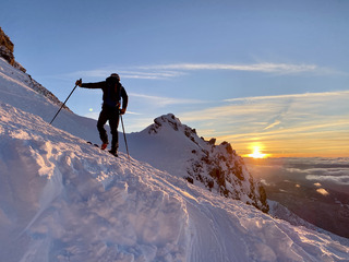 Sunset sur Prapoutel après la tempête de sud-ouest