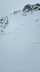 Traçage sur neige bizarre 