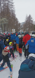 Bon à skier mais blindé de monde ! 