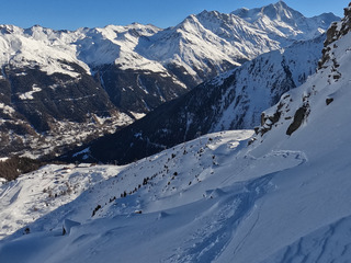 Entraînement en neige de crotte. 