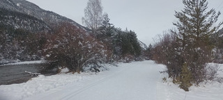 Ski de fond au Rosier dans une belle ambiance hivernale 