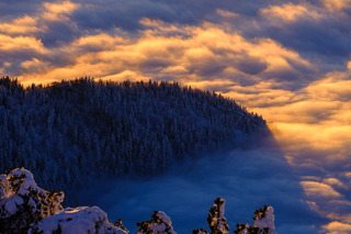 Coucher de soleil sur Vercors Plage