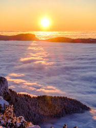 Coucher de soleil sur Vercors Plage
