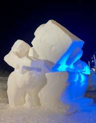 Sculptures sur neige + ski de folie 