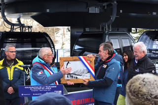 Inauguration - en grande pompe - de la télécabine du Rocher de l'Aigle