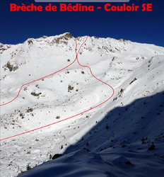 Couloir SE brèche de Bédina 