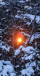 Couché et levé de soleil sur la « montagne » du mont à Liguori 