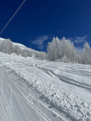 Journée de rêve, neige fraîche et ciel bleu du Queyras