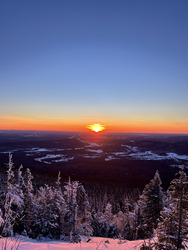 Monts Valin (Quebec): Magnifique sortie au coucher de soleil !!