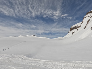 Du bon ski dans une neige très varié