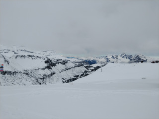 Il y avait un coup à faire à Flaine ce matin en ski de rando !