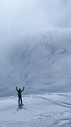 Traversée du glacier de la Girose par marée haute