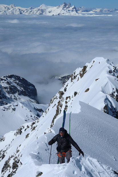 Skier un 1er juin-vier à l’aiguille de Peclet