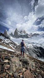 Ski down face au Fitz Roy