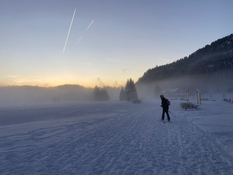 Skier dans une carte postale 🤩