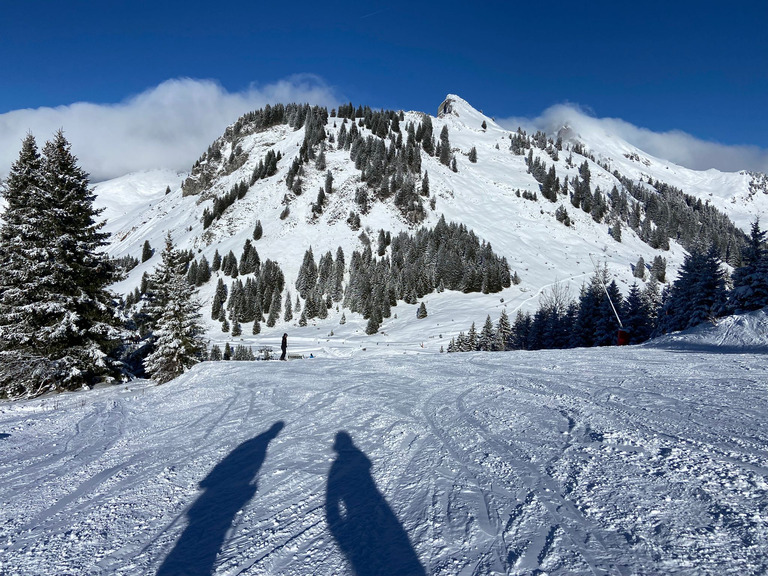 Skier dans une carte postale 🤩