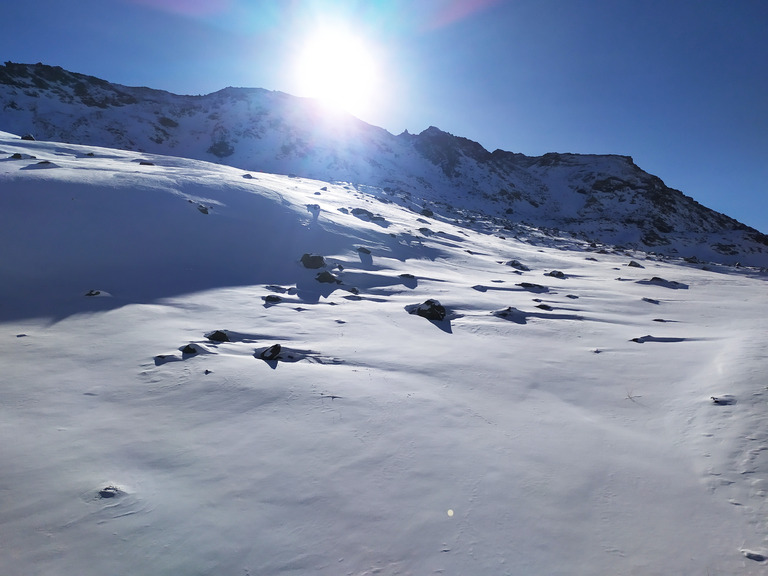 ciel bleu et pow