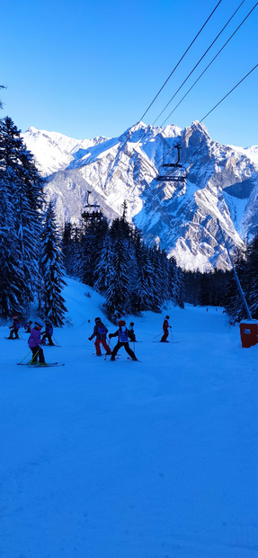 Piste damées, poudre croûtée