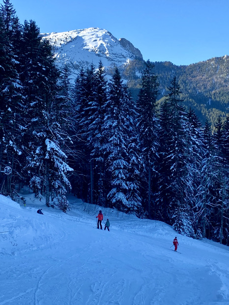 Conditions froides mais neige et pentes idéales pour les débutants !