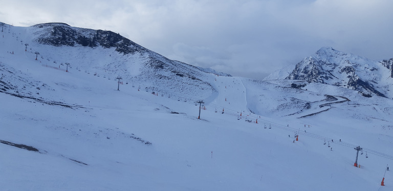 Pas de gel, neige agréable à skier