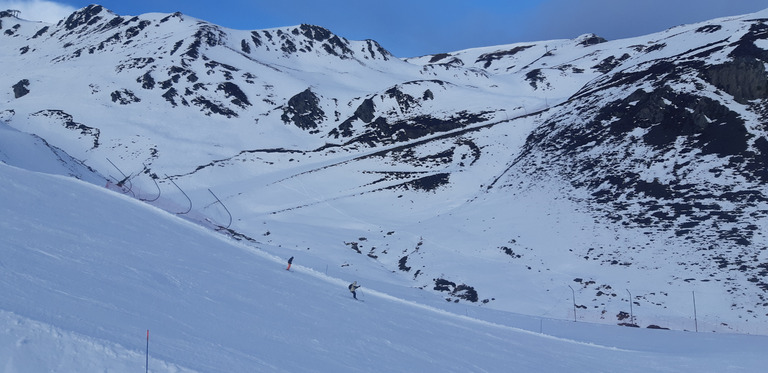 Pas de gel, neige agréable à skier