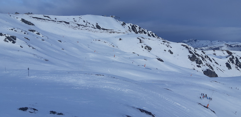 Pas de gel, neige agréable à skier