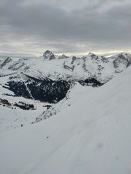 Plus calme, neige douce