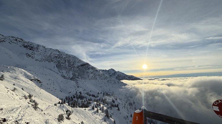 Neige fraîche et ciel bleu => Top ! 