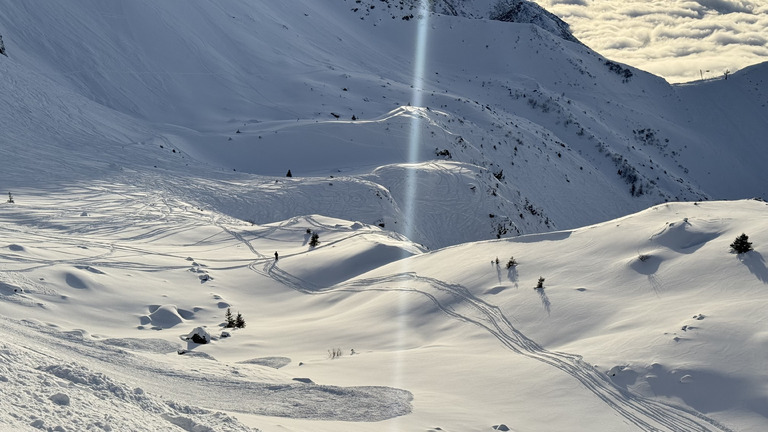 Neige fraîche et ciel bleu => Top ! 