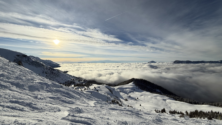 Neige fraîche et ciel bleu => Top ! 