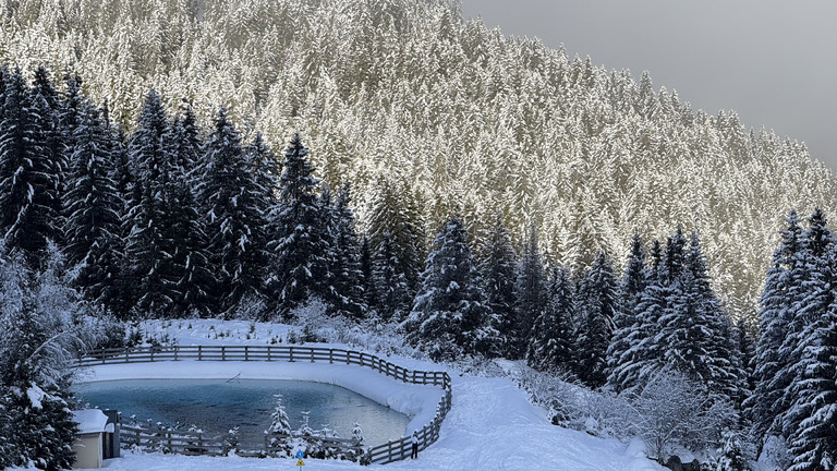 Neige fraîche et ciel bleu => Top ! 