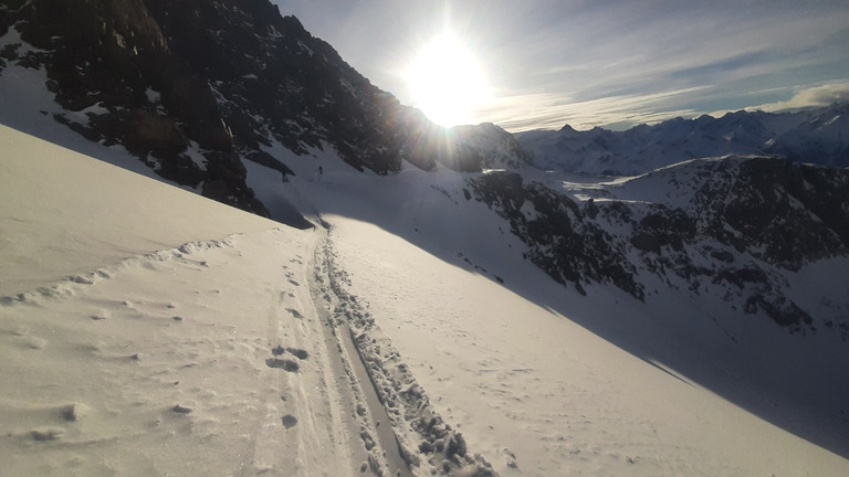 Combe du  Loup, poudreuse et cailloux !